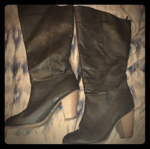 Knee high black forever 21 boots size 11